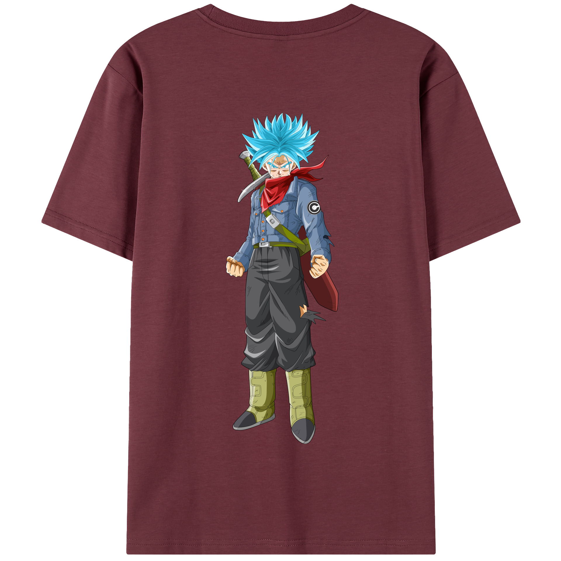 （画像用） ドラゴンボール トランクス（Torankusu）DRAGON BALL Trunks 綿100％半袖Tシャツ（背面プリント）